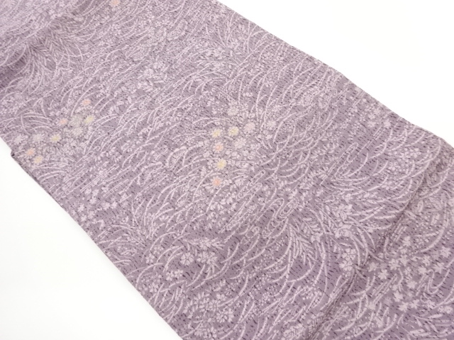 絞り秋草に流水模様名古屋帯